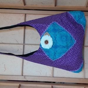 Hobo sling crossbody hippie floral bag/purse